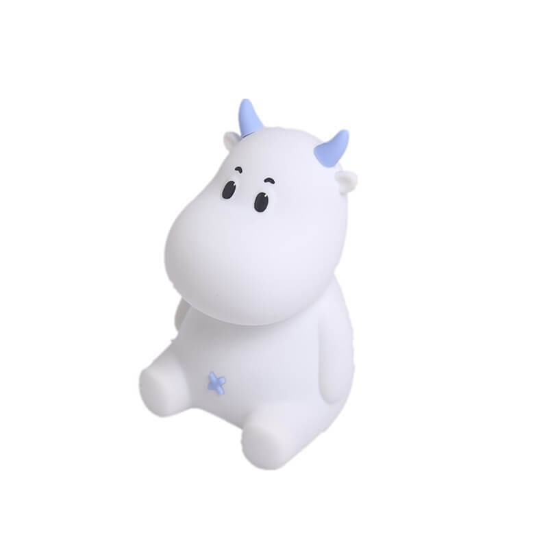 Lampe de table de nuit en silicone USB rechargeable Creative Cute Cow moderne 