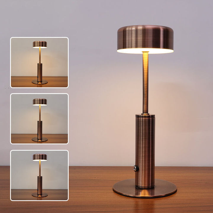 Modern Minimalist Metal Acrylic Cylindrical LED Charging Night Light Table Lamp For Living Room &amp; Bedroom