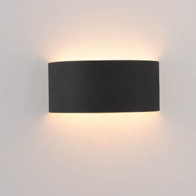 Minimalistische Halbkreis-LED-Wandleuchte aus einfarbigem Eisen 