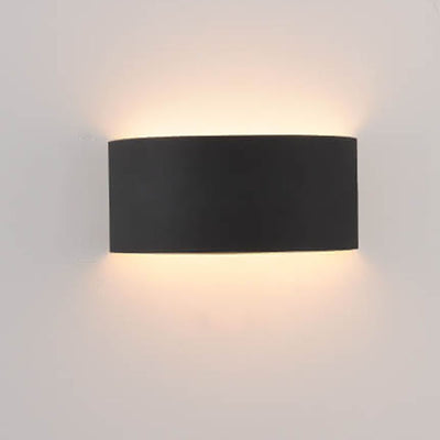 Minimalist Solid Color Iron Half-circle LED Wall Sconce Lamp