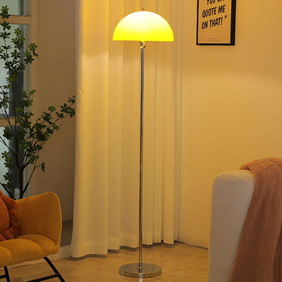 Nordic Vintage Acrylic Clear Dome 1-Light Standing Floor Lamp