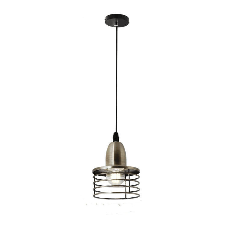 Industrial Vintage Iron Spring 1-Light Pendant Light