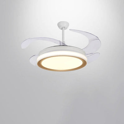 Nordic Invisible Fan Round Design LED Downrods Deckenventilator Licht