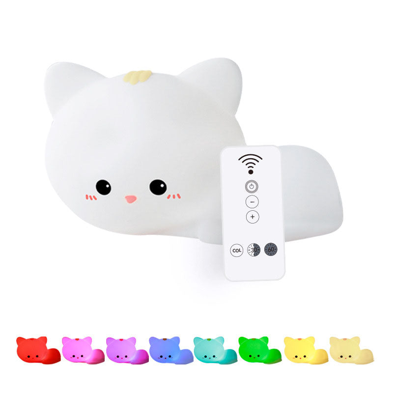 Lámpara de Mesa LED con Control Remoto Pat de Silicona para Gato Creativo Moderno 