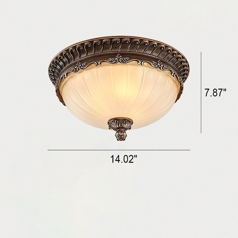 Éclairage encastré à 3 lumières en résine et métal de style rétro européen 