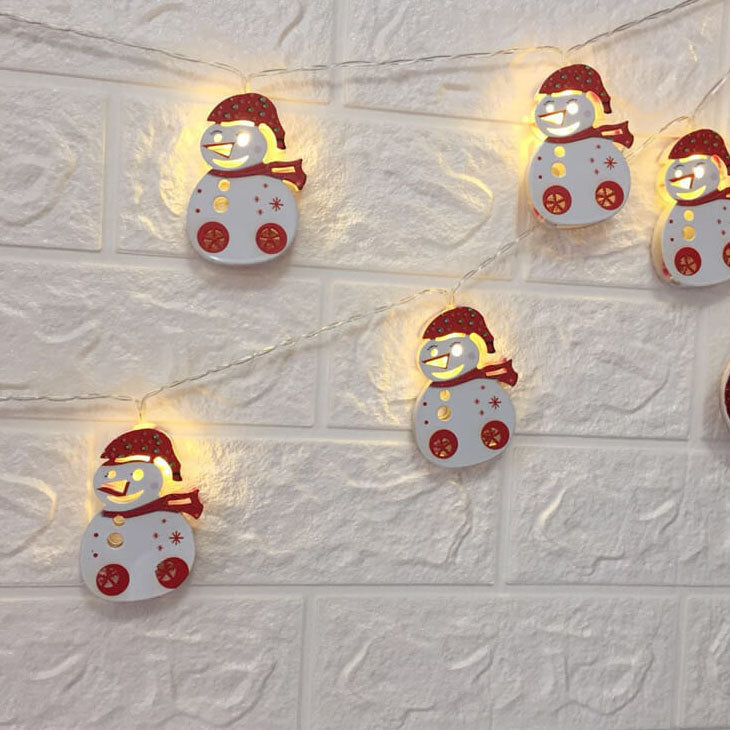 Guirlande lumineuse décorative de Noël Peinte cloches élan Boîte à piles LED Guirlande lumineuse 