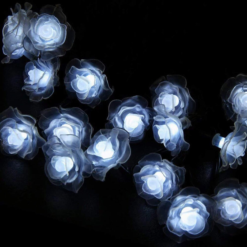 Solar Rose String Lights Outdoor Waterproof LED Decorative String Lights