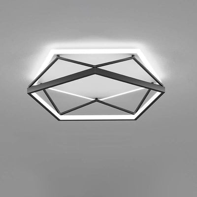 Nordic Minimalist Geometric Art LED Flush Mount Ceiling Light