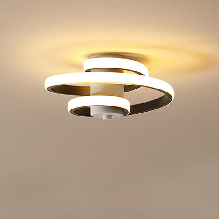 Luz de montaje empotrado LED de diseño en espiral de cinta de aluminio minimalista nórdico 