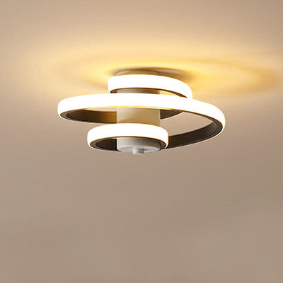 Nordisches minimalistisches LED-Unterputzlicht aus Aluminiumband mit spiralförmigem Design 