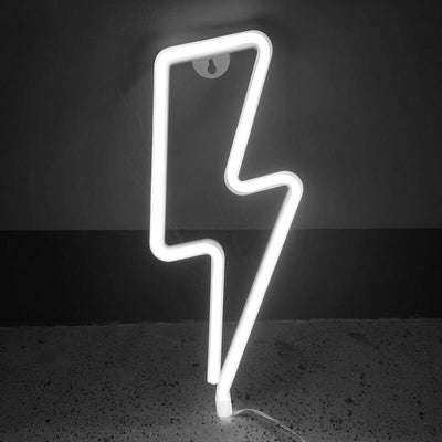 Creative Neon Lightning Shapes Color LED Battery/USB Decorative Light