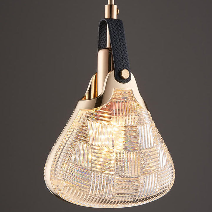 Nordisches Licht Luxus Transparentes Eisen LED Pendelleuchte 