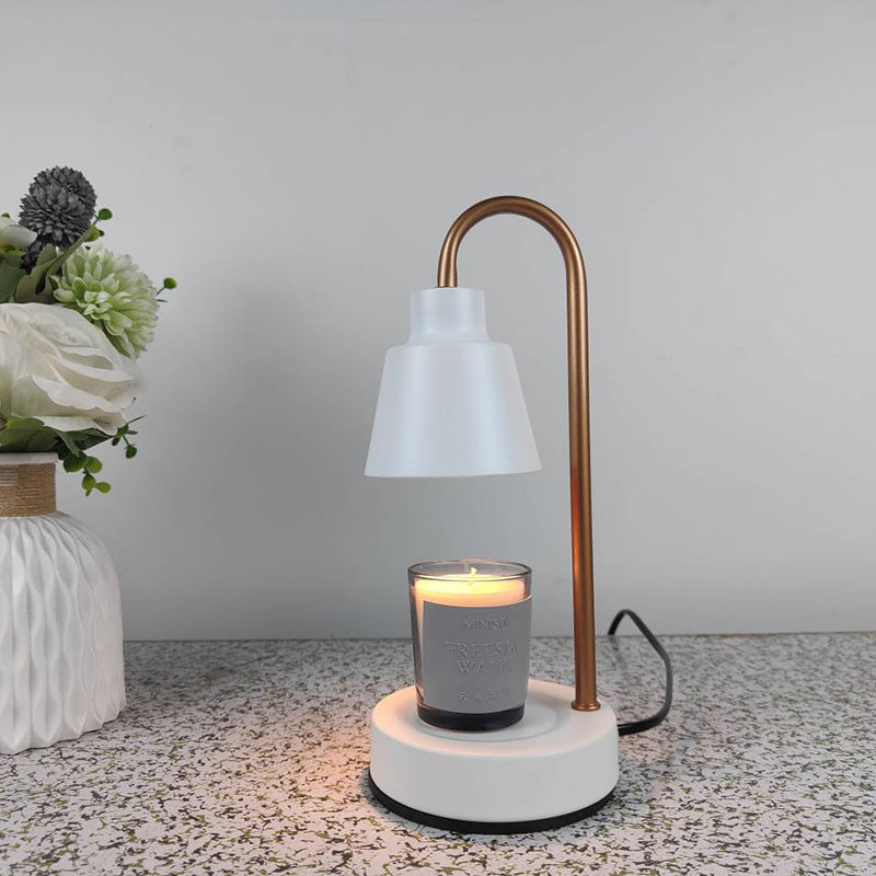Modern Simplicity Iron Round Shade 1-Light Melting Wax Table Lamp For Study