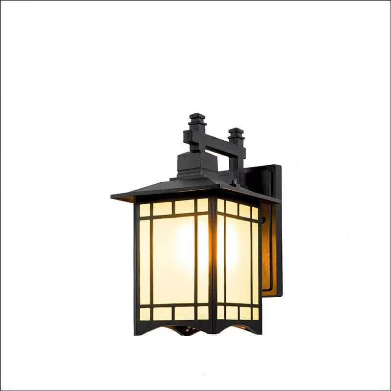 Moderne wasserdichte Solar-Aluminium-Wandleuchte in chinesischer Pavillonform mit 1 Licht 