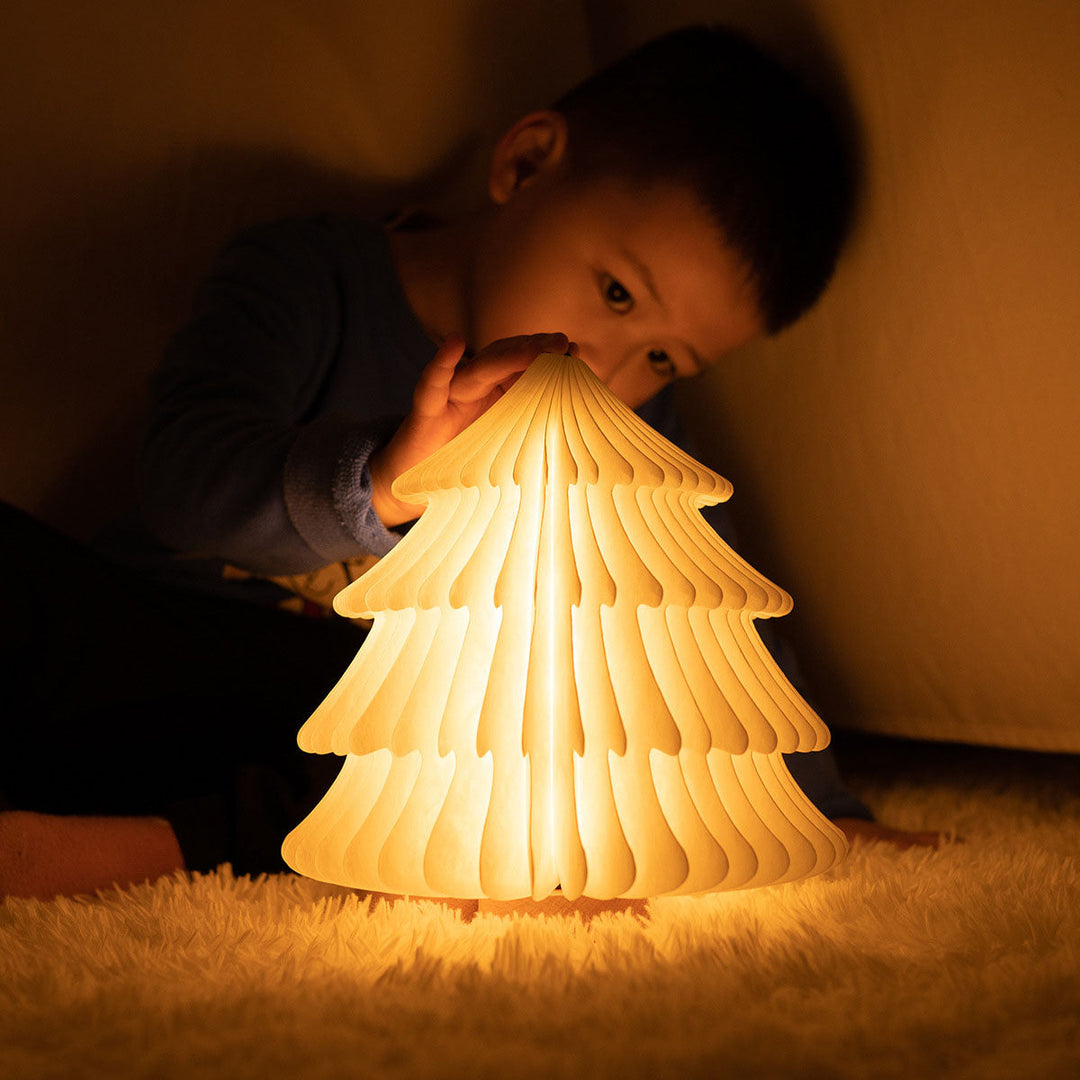 Moderne kreative Weihnachtsbaum-faltbare LED-Nachtlicht-Tischlampe