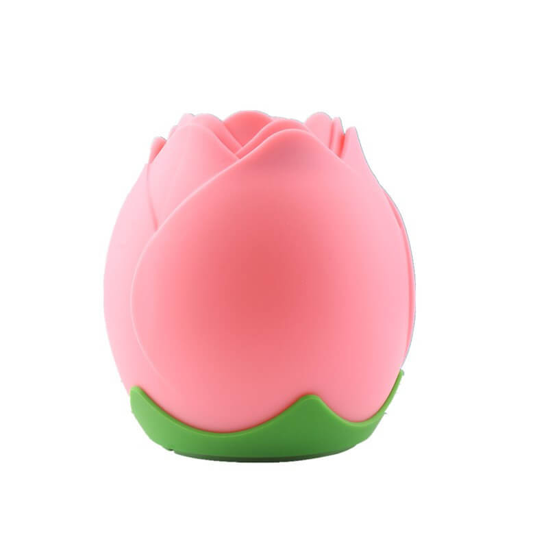 Luz de noche LED de mesa con lámpara de ambiente USB de silicona creativa en forma de rosa 