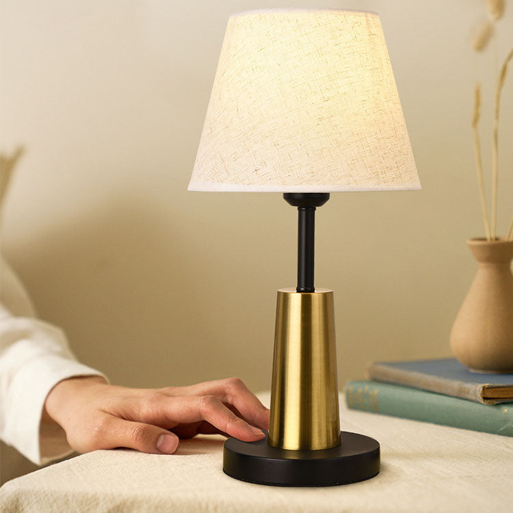 Lampe de table 1 lumière en tissu de fer minimaliste nordique 