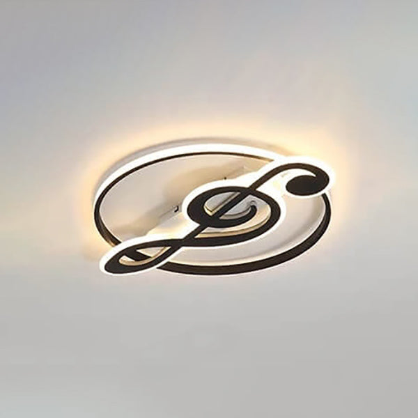 Plafonnier LED encastré avec notes de musique créatives nordiques 