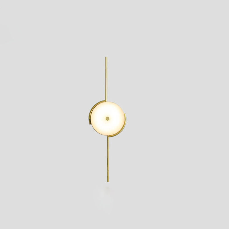 Simple Light Luxury Creative Geometric Round Clock Design 1-Licht-Wandleuchte 