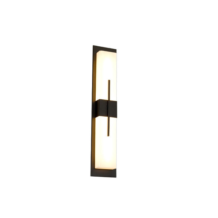 Modern Minimalist Rectangular Waterproof Stainless Steel Acrylic LED Wall Sconce Lamp For Outdoor