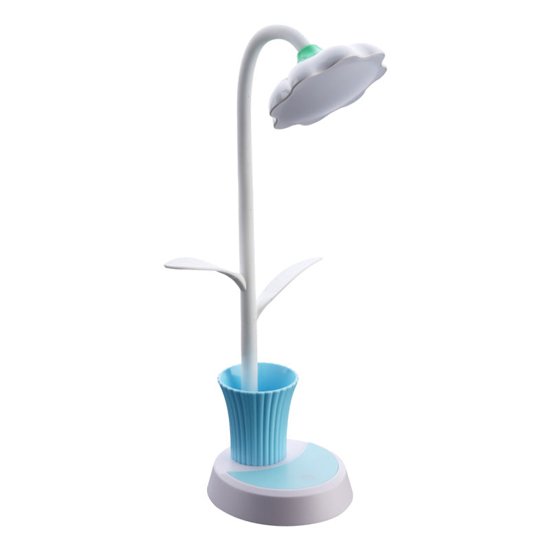 Creative Sun Flower Pen Holder Design LED Table Lamp