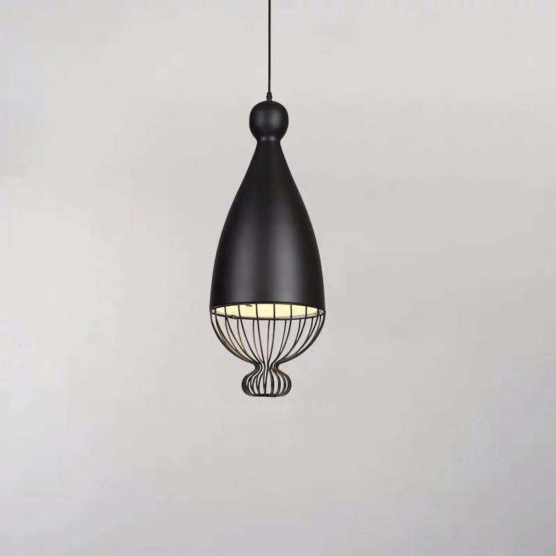 Contemporary Nordic Iron Macaron Bowling Shape 1-Light Pendant Light For Living Room &amp; Dining Room