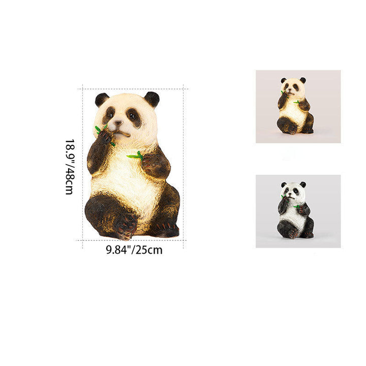 Zeitgenössisches kreatives Harz-Panda-Tierform-LED-Rasen-Landschaftslicht für den Garten 