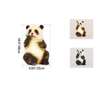 Contemporary Creative Resin Panda Animal Shape LED Lawn Landscape Light For Garden