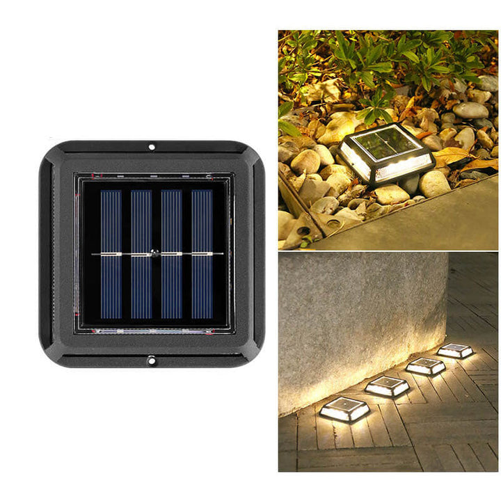 Luz de calle cuadrada moderna impermeable con LED solar para jardín exterior y balcón 