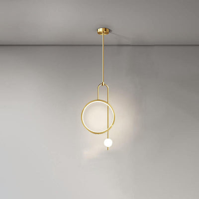 European Minimalist Light Luxury Circular Hardware Acrylic LED Chandelier