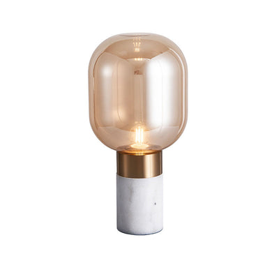 European Minimalist Marble Hardware Glass 1-Light Table Lamp