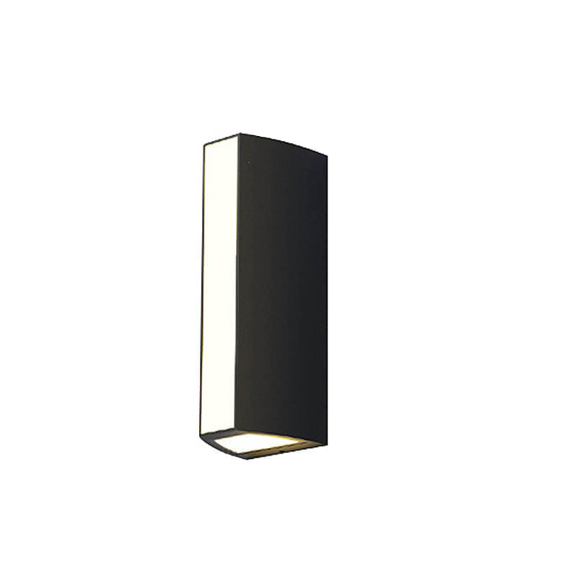 Lámpara de Aplique de Pared Exterior LED con Tira Estéreo de Vidrio Impermeable 