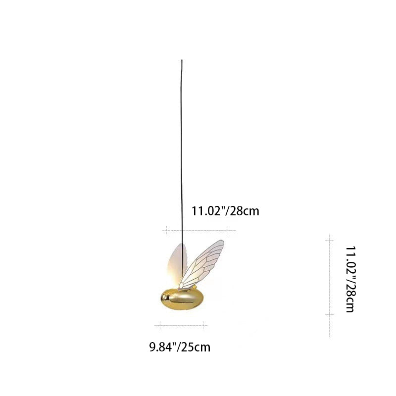 Zeitgenössische Luxus Acryl Harz Biene Form LED Pendelleuchte für Wohnzimmer 