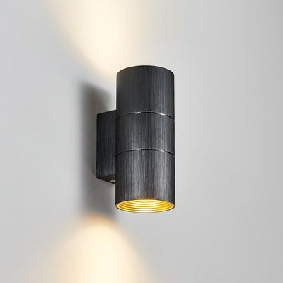 Moderne kreative zylindrische LED-Wandleuchte aus gebürstetem Aluminium
