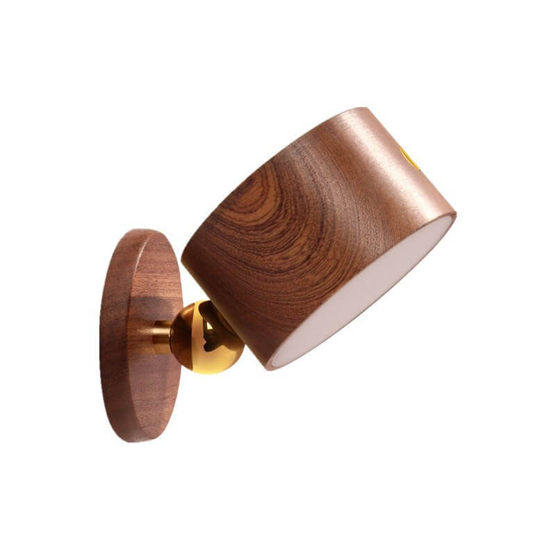 Simple Wooden USB Rechargeable Touch Magnetic LED Night Light Wall Sconce Lamp