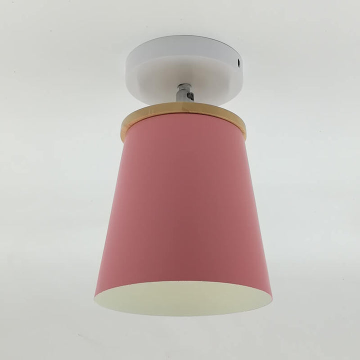 Luz de techo semi empotrada de 1 luz Nordic Macaron Column 