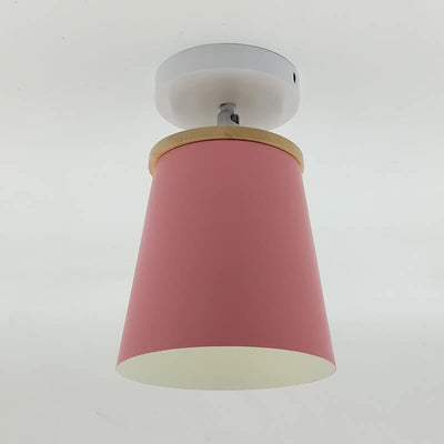 Nordic Macaron Column 1-Light Semi-Flush Mount Ceiling Light