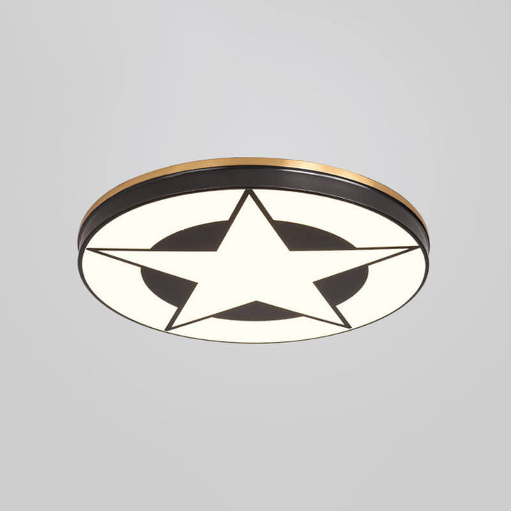 Einfaches Acryl-Pentagramm-Musterdesign Alle Kupfer-LED-Deckenleuchten 