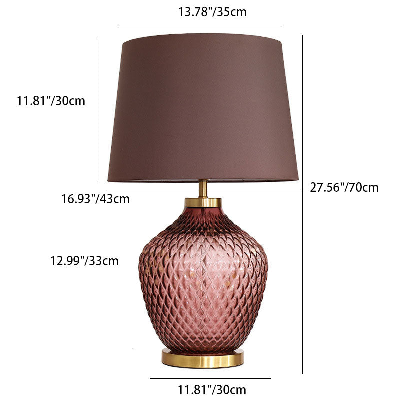 Lampe de table 1 lumière avec base en verre Lucite scandinave contemporaine pour chambre à coucher 
