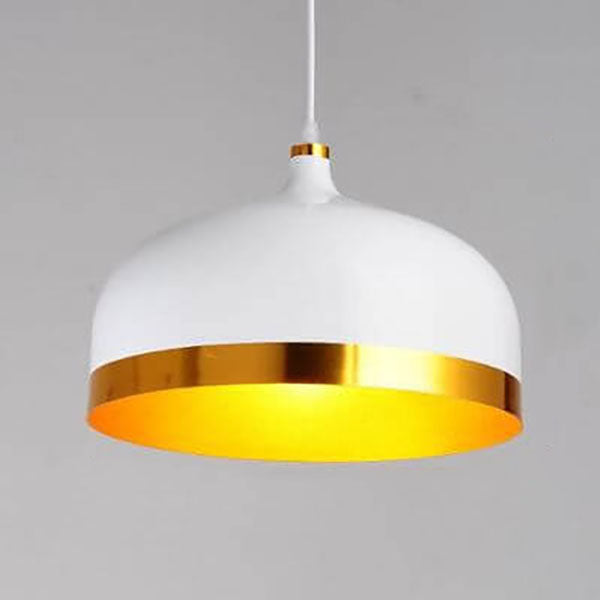 Lustre suspendu moderne en aluminium demi-rond à une lumière 