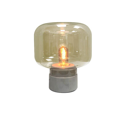 Nordic Minimalist Light Luxury Marble Clear Glass 1-Light Table Lamp