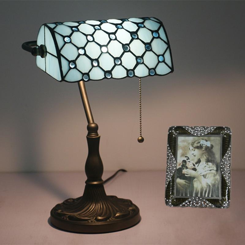 Vintage Kreative Glas 1-Licht Reißverschluss-Schalter Tischlampe 