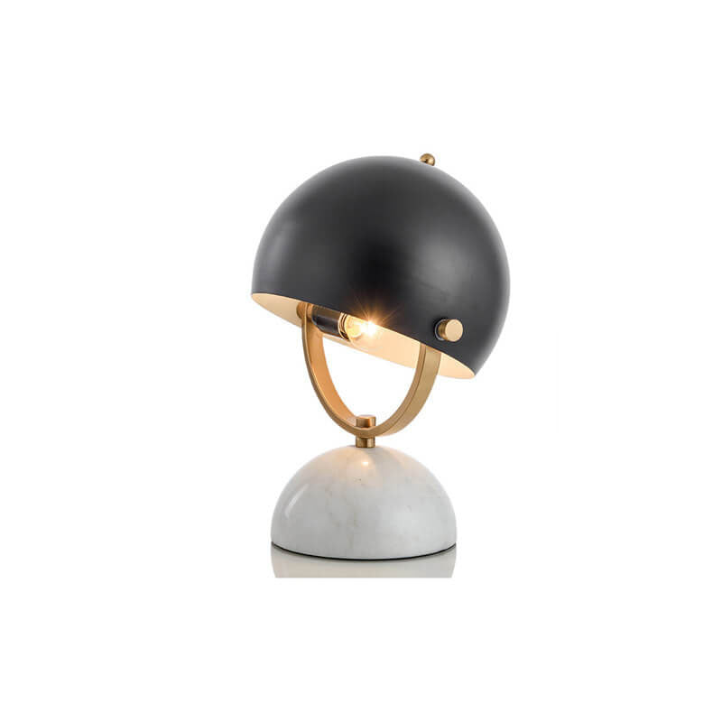 Moderne kreative runde drehbare 1-Licht-Tischlampe mit Marmorsockel