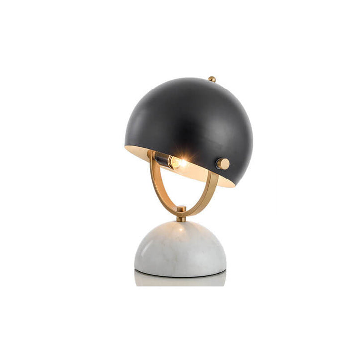 Moderne kreative runde drehbare 1-Licht-Tischlampe mit Marmorsockel