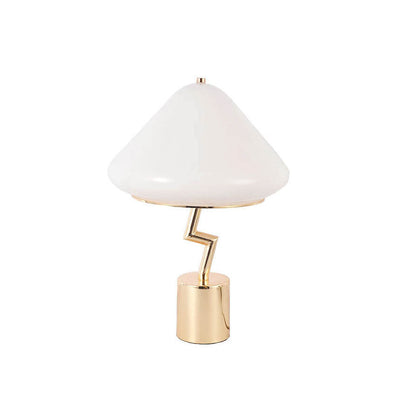 Lampe de table LED en verre, matériel créatif et moderne en forme de champignon coloré 