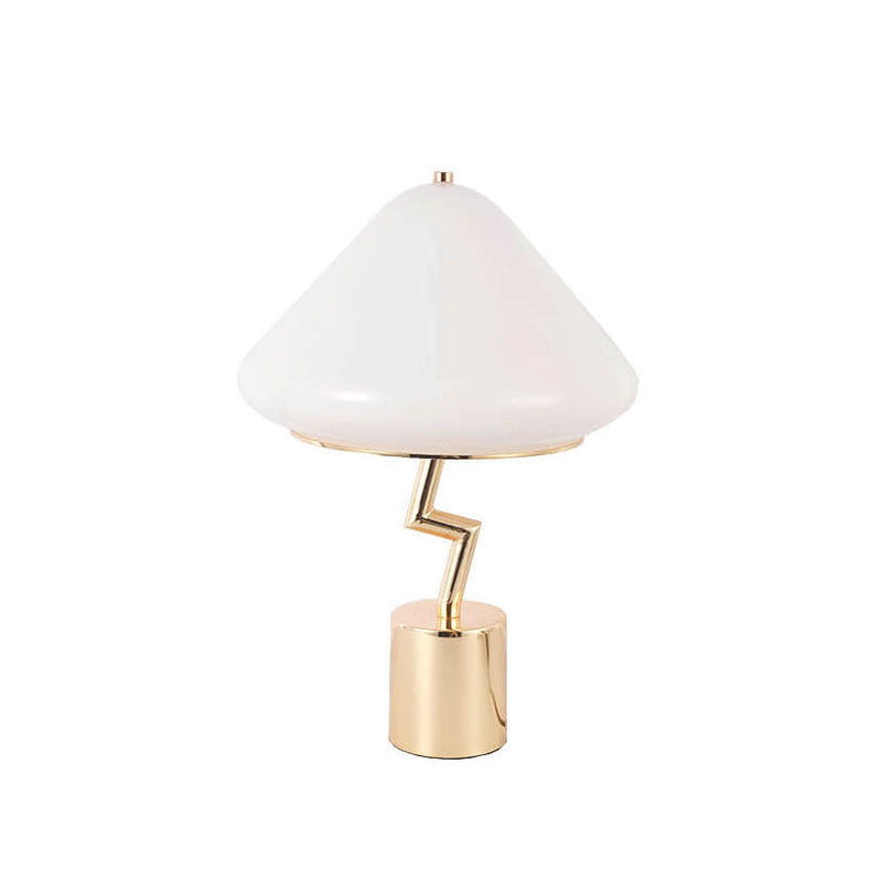 Lampe de table LED en verre, matériel créatif et moderne en forme de champignon coloré 