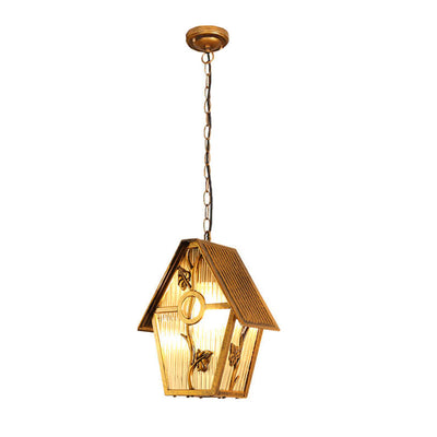 Industrial Waterproof Country Small House Design 1-Light Outdoor Pendant Light