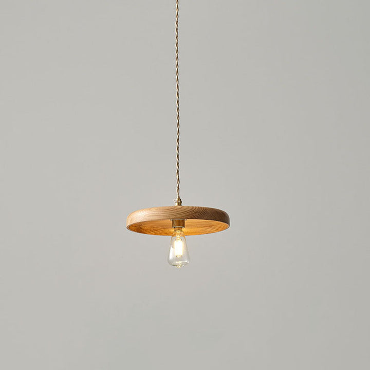 Lampe suspendue à 1 lumière en forme de bûche Wabi-sabi vintage japonaise 