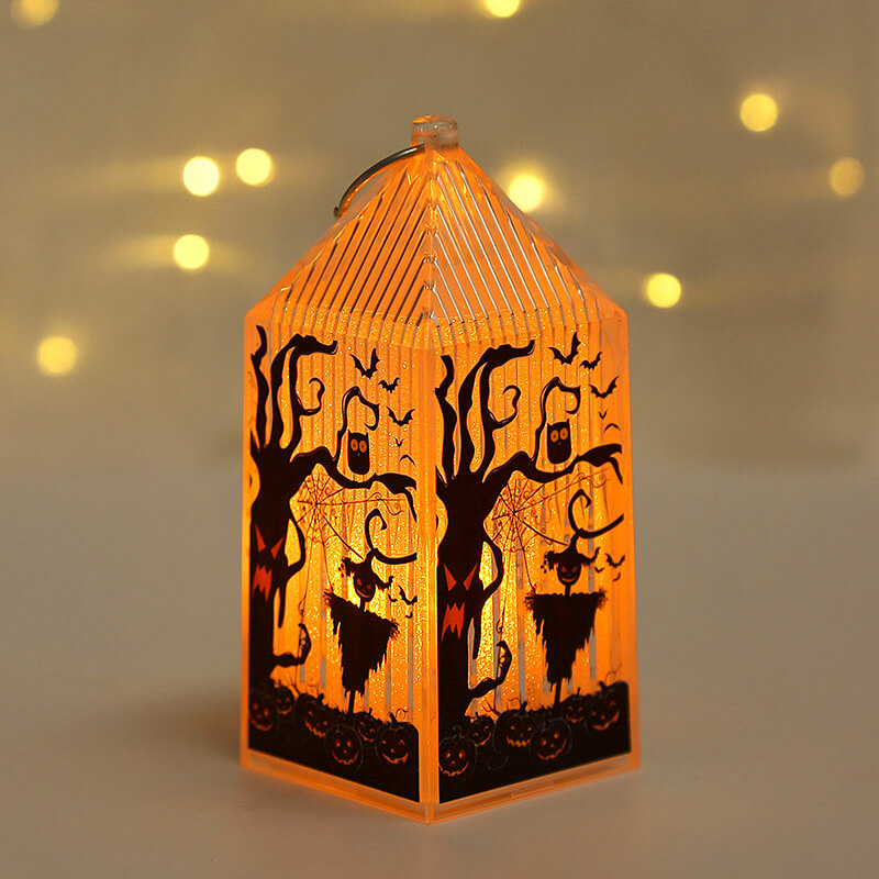 Halloween Pumpkin Portable Small Lantern Skeleton Witch Ambience Decorations Lights
