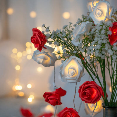 Décoration de vacances Rose créative moderne PV bulle Mu LED guirlandes lumineuses 